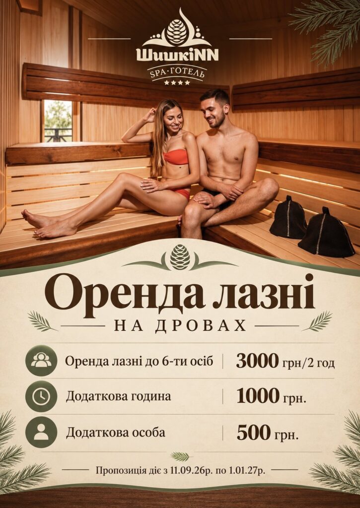 Оренда лазні на дровах ШишкіNN